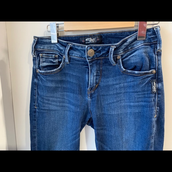 Silver skinny jeans mid-rise - Picture 3 of 4